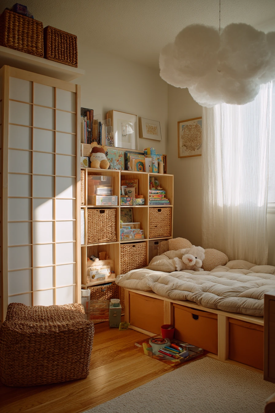 Kids’ Bedroom with Gentle Order