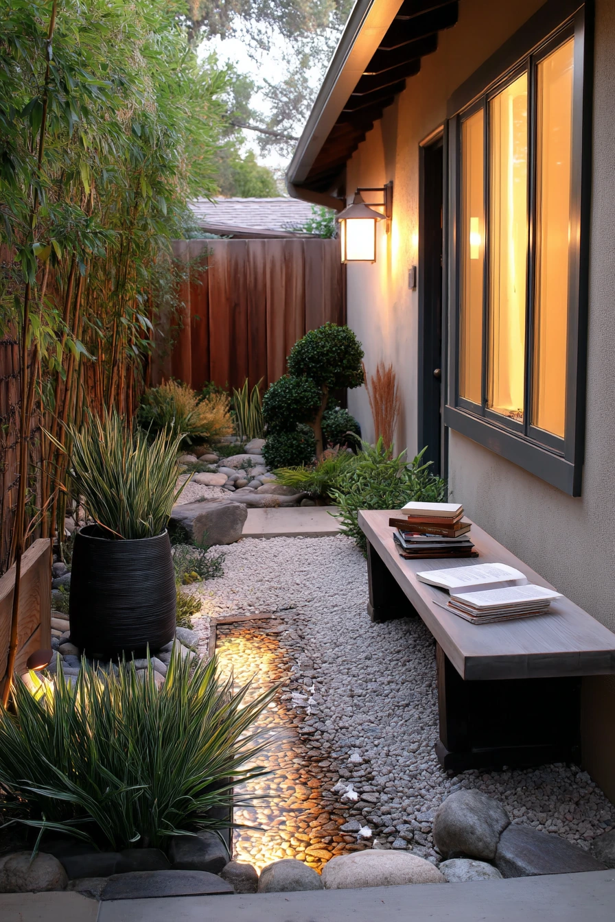 Minimal Side Patio For Quiet Evenings