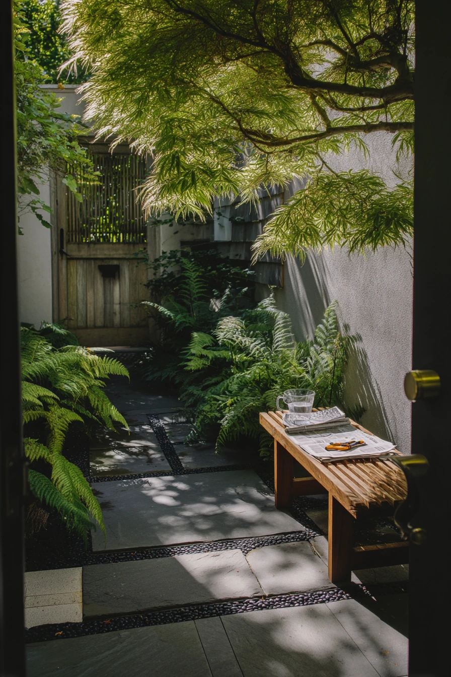 Courtyard With Stone And Shade