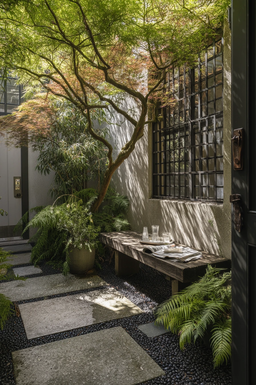 Courtyard With Stone And Shade