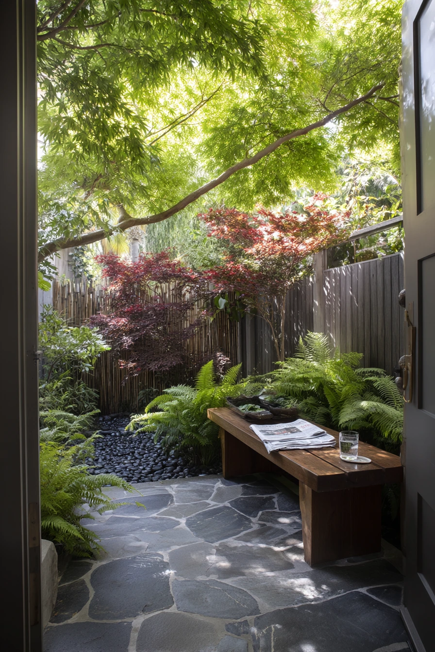 Courtyard With Stone And Shade