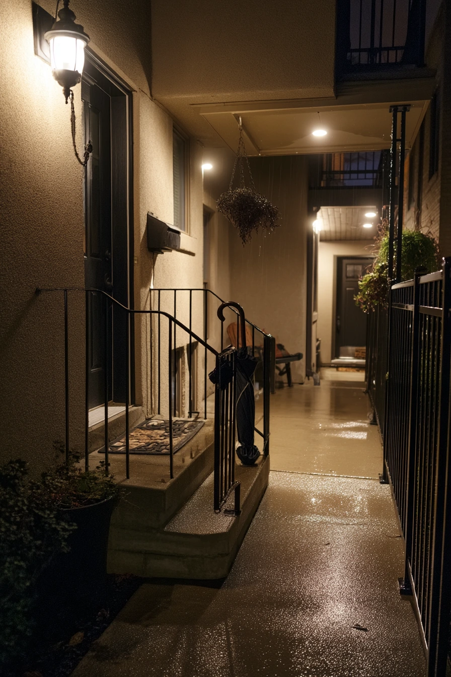 Rainy Day Walkway with Safe Grip