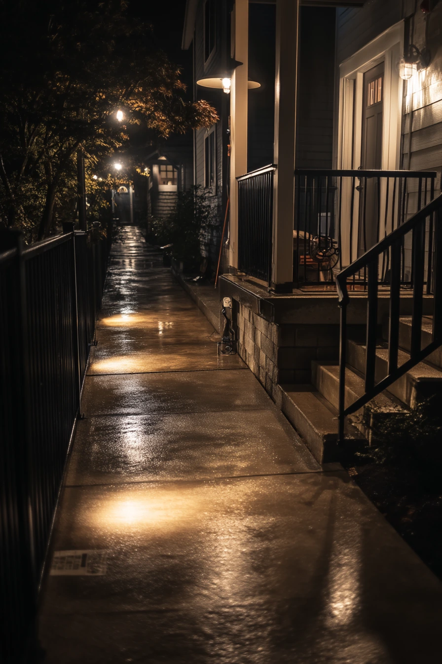 Rainy Day Walkway with Safe Grip