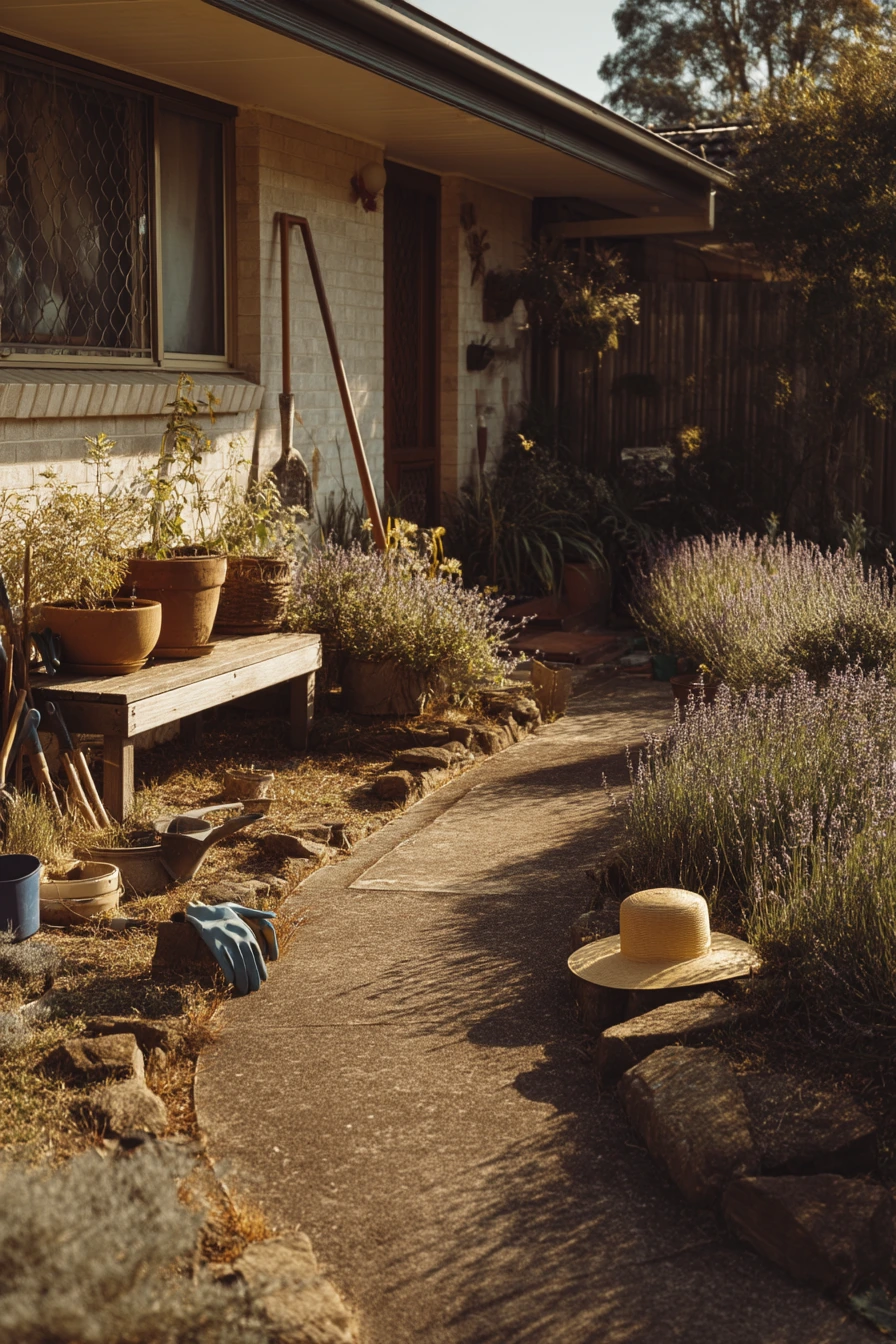 Front Garden Path with Native Plants