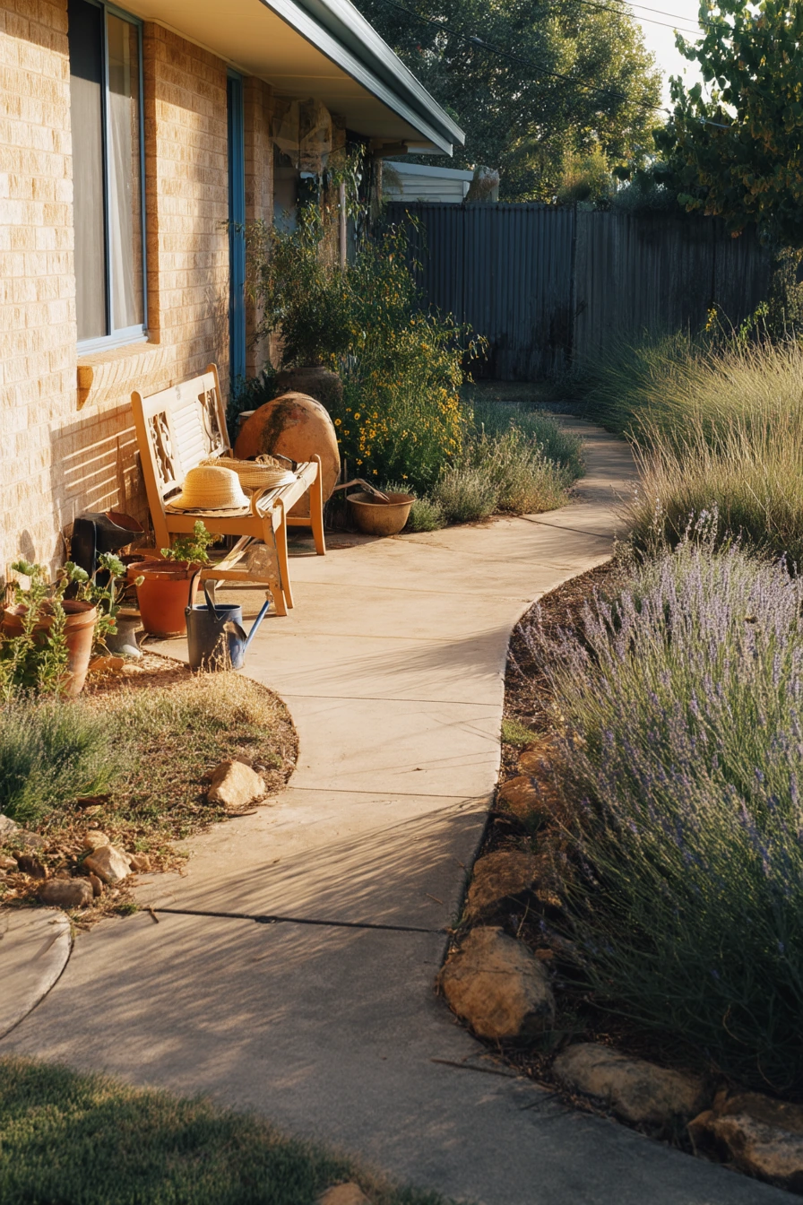 Front Garden Path with Native Plants