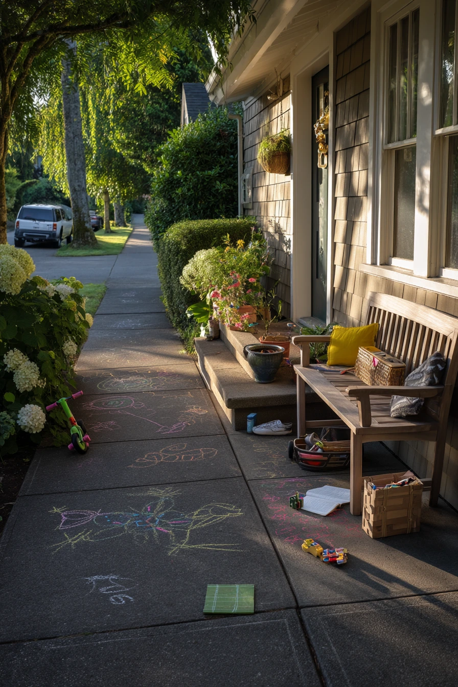 Family Entry with Playful Curb Appeal