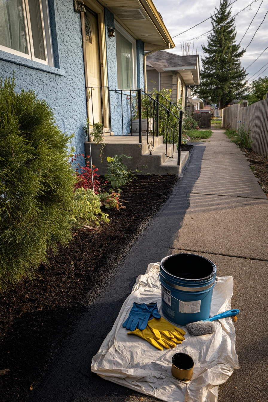 Weekend DIY Asphalt Walkway Refresh