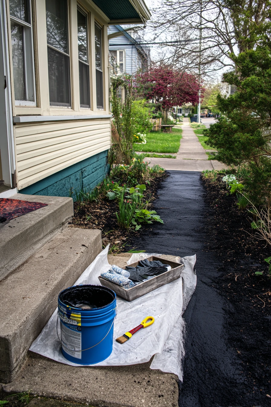 Weekend DIY Asphalt Walkway Refresh