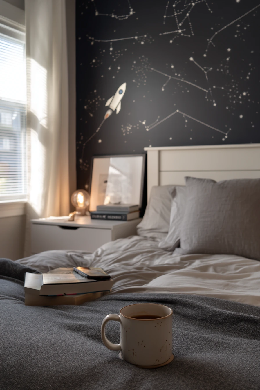 Renter-Friendly Space Theme with Removable Details