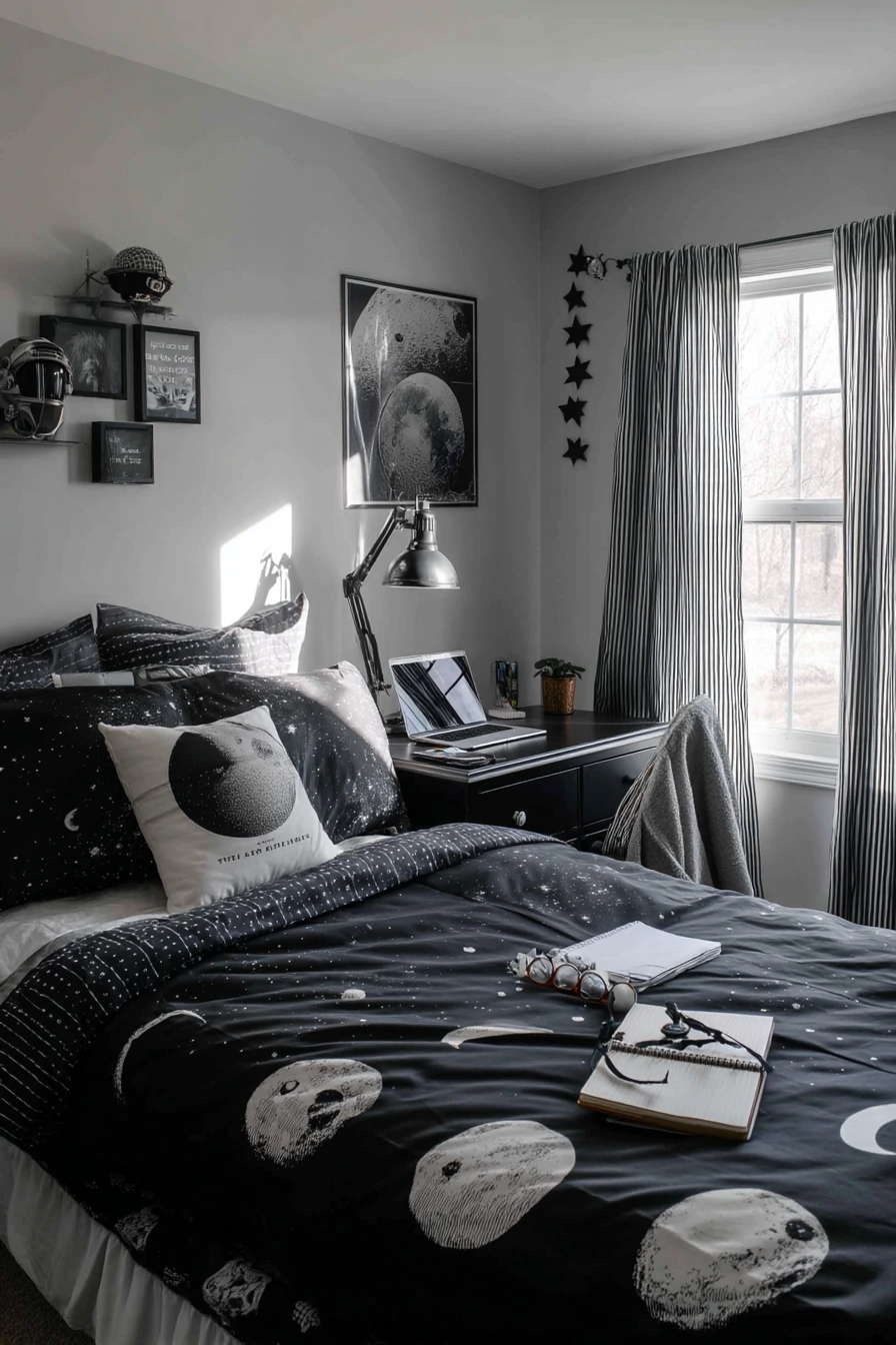 Budget Bedroom Makeover with DIY Galaxy Accents