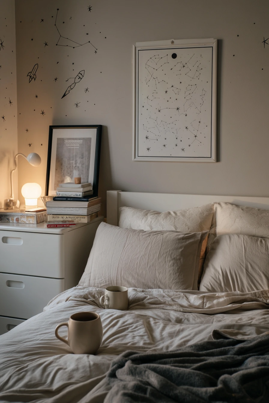 Renter-Friendly Space Theme with Removable Details