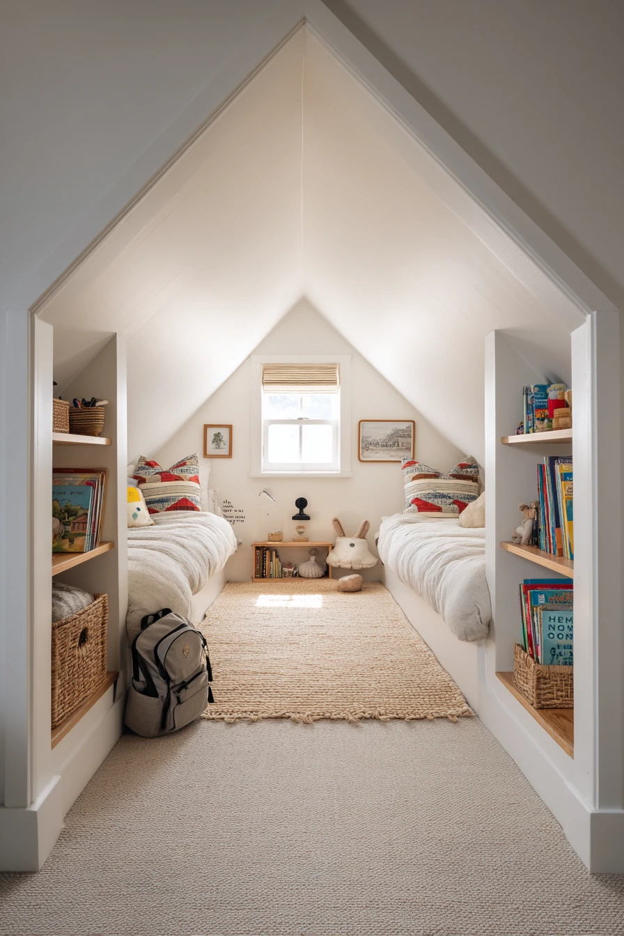 Kids’ Shared Attic Bedroom