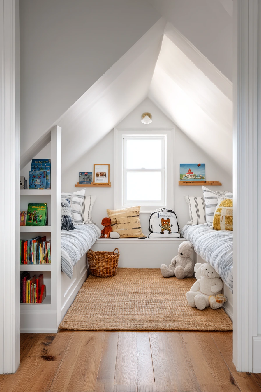 Kids’ Shared Attic Bedroom