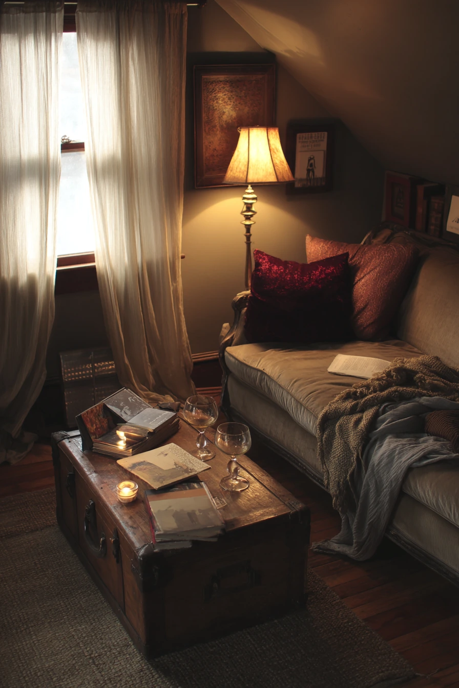 5. Romantic Attic Lounge for Two