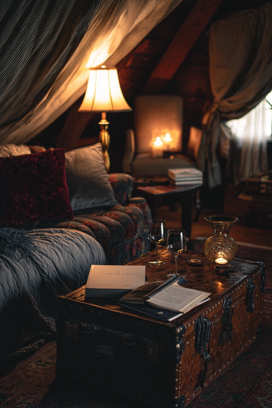 5. Romantic Attic Lounge for Two