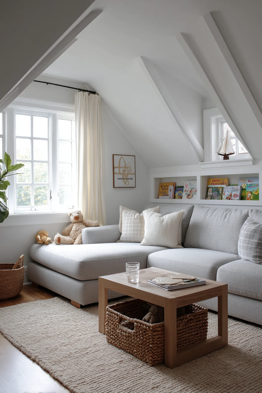 1. Sunlit Attic Family Lounge
