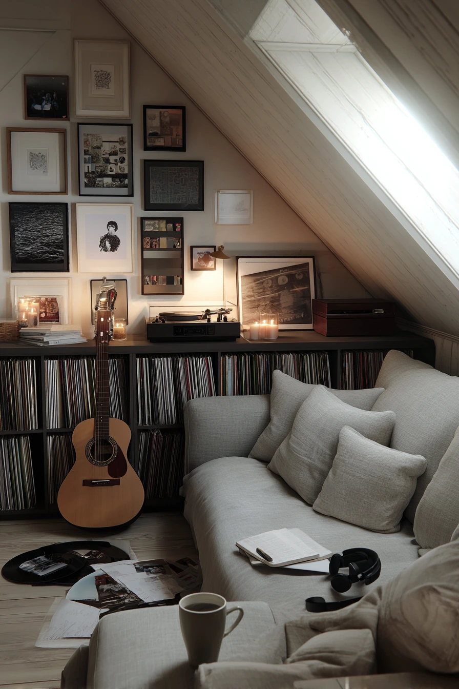 7. Airy Attic Music and Media Room