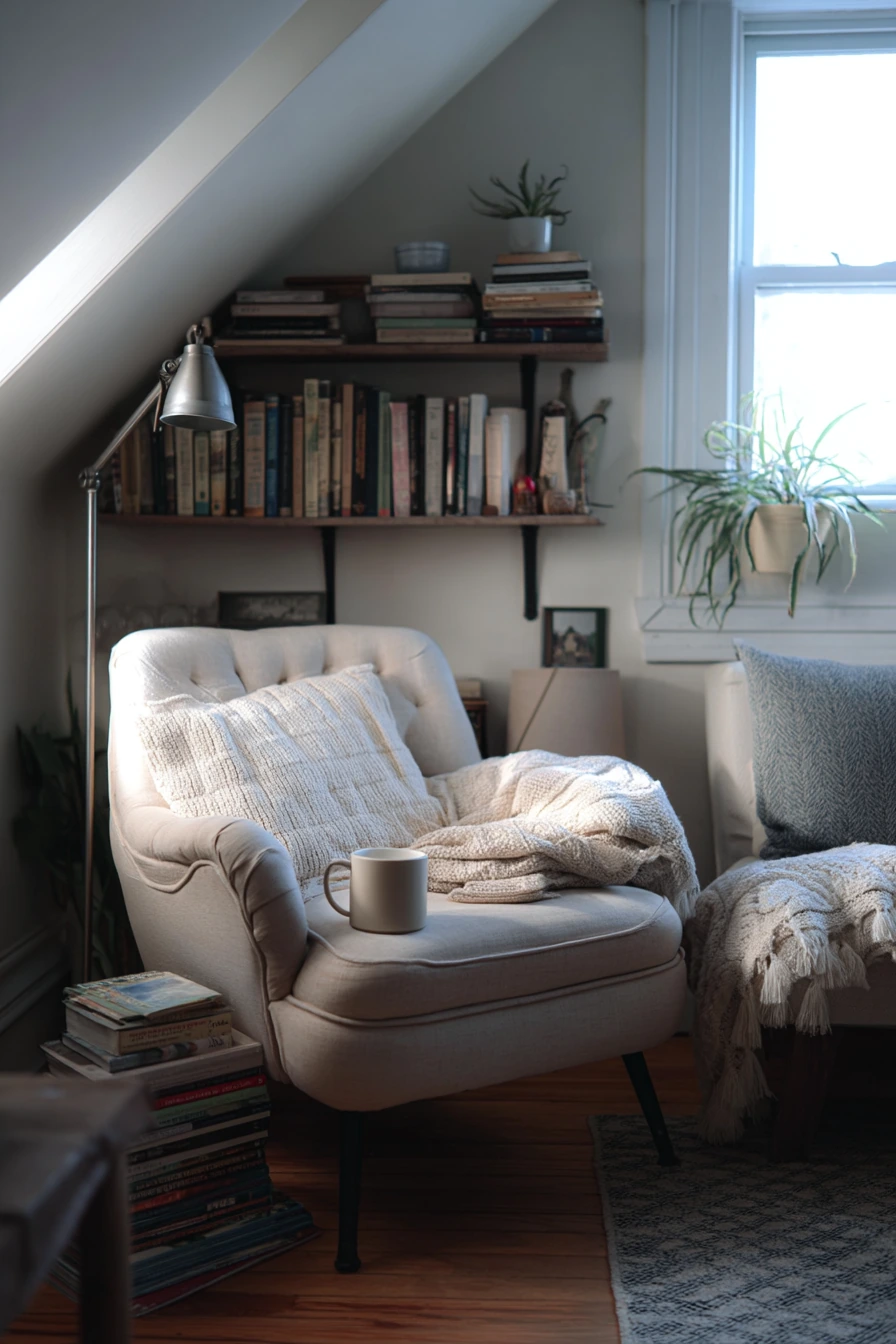 2. Small-Space Reading Nook Attic