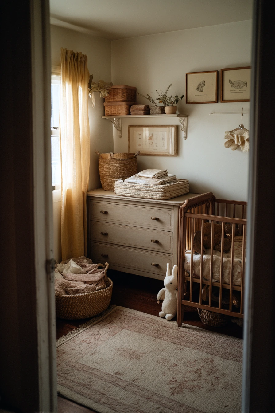 Budget-Friendly Baby Room with Hand-Me-Down Charm