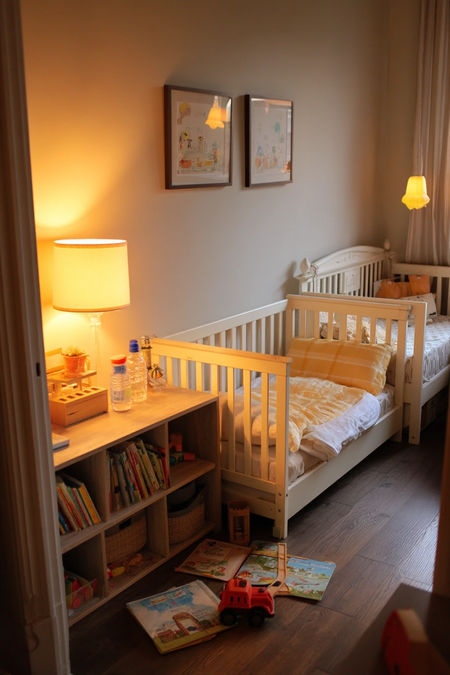 Shared Sibling Room for Baby and Toddler