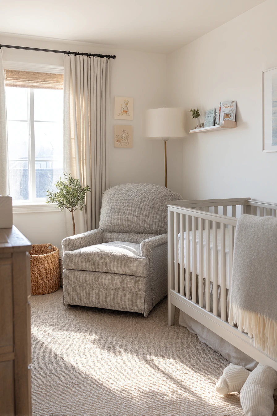 Soft Neutral Nursery for a Newborn