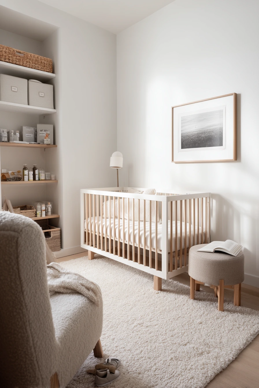 Minimal Baby Room with Thoughtful Storage