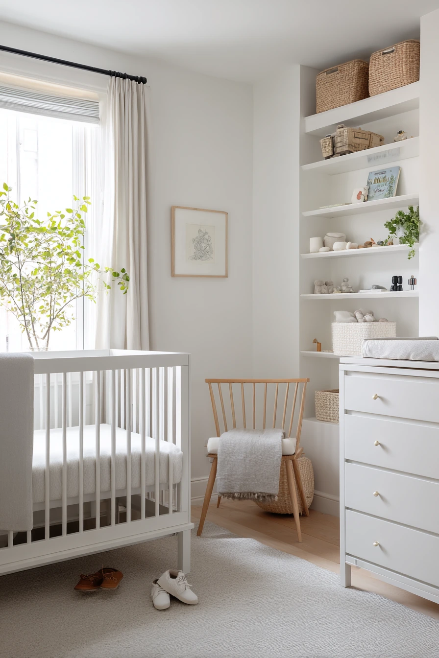 Minimal Baby Room with Thoughtful Storage