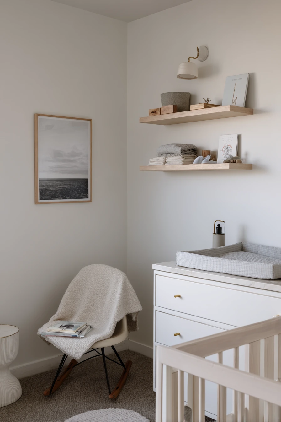 Minimal Baby Room with Thoughtful Storage