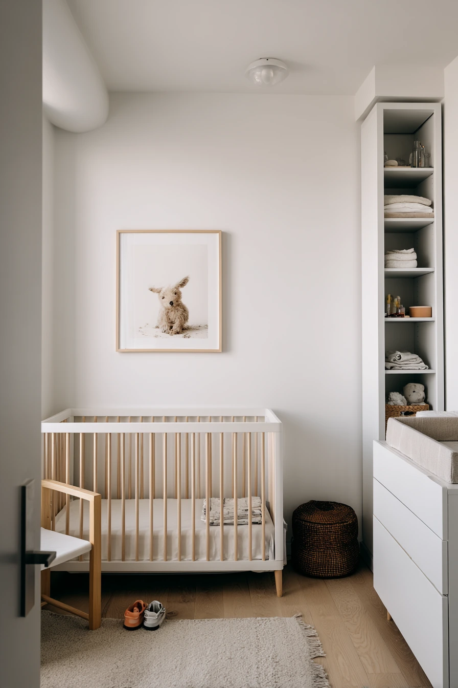Minimal Baby Room with Thoughtful Storage