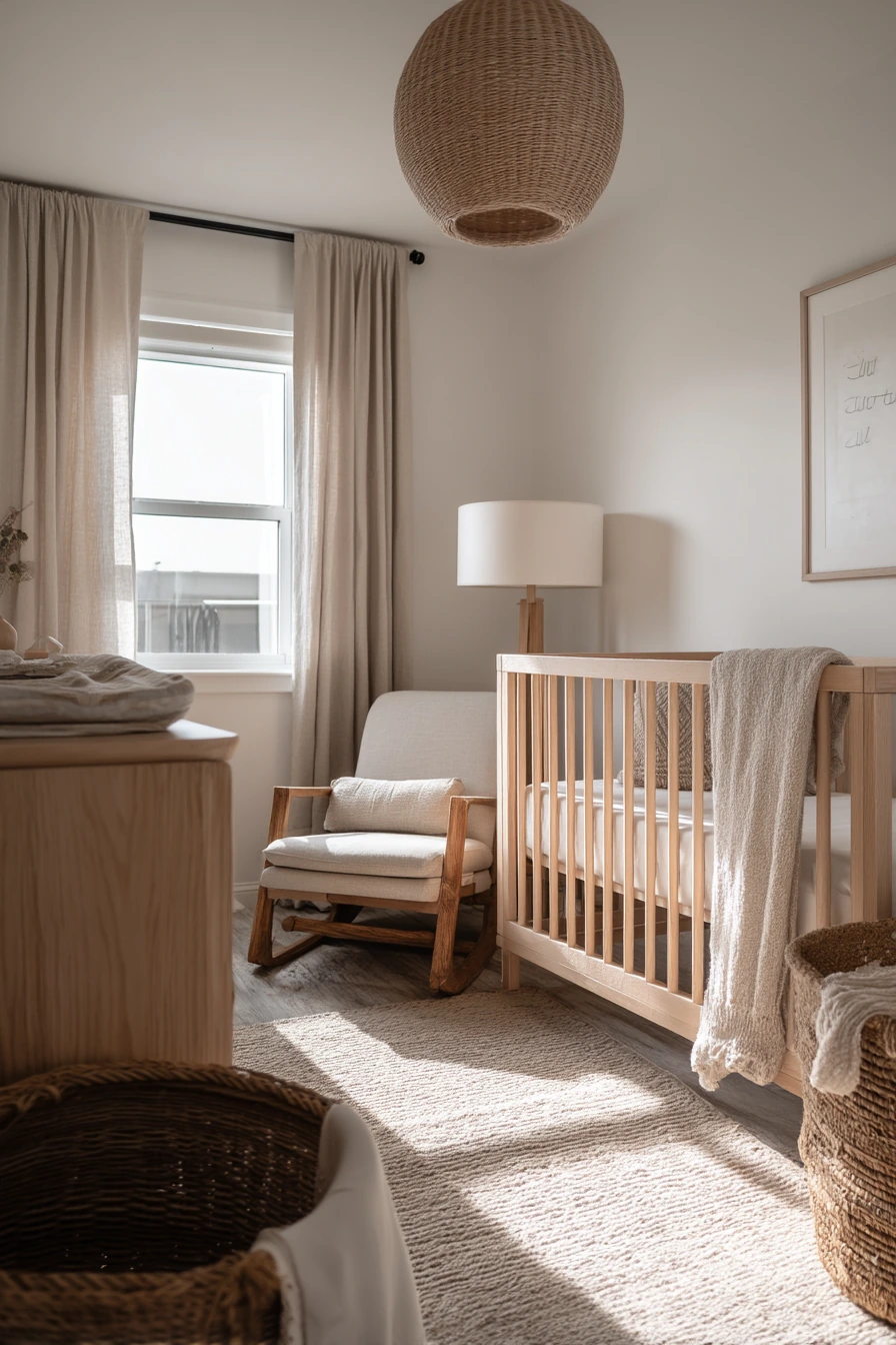 Soft Neutral Nursery for a Newborn