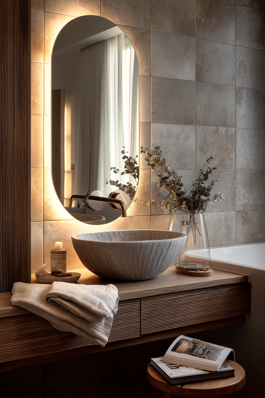Spa-Like Ensuite with Everyday Clutter