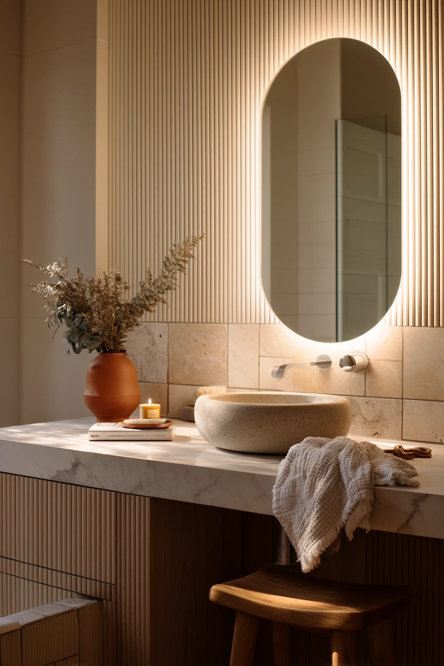 Spa-Like Ensuite with Everyday Clutter