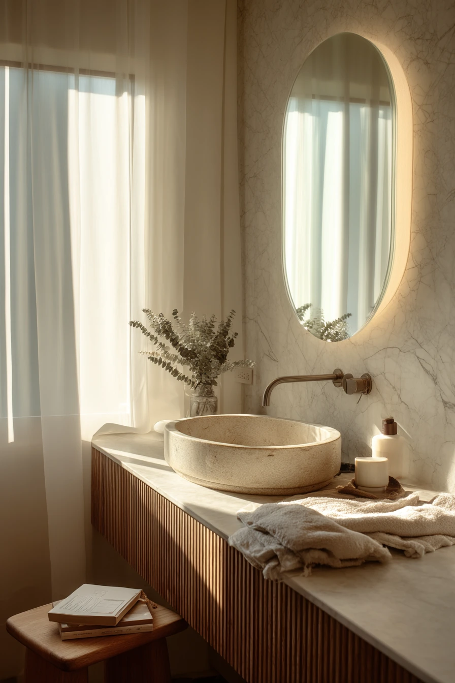 Spa-Like Ensuite with Everyday Clutter
