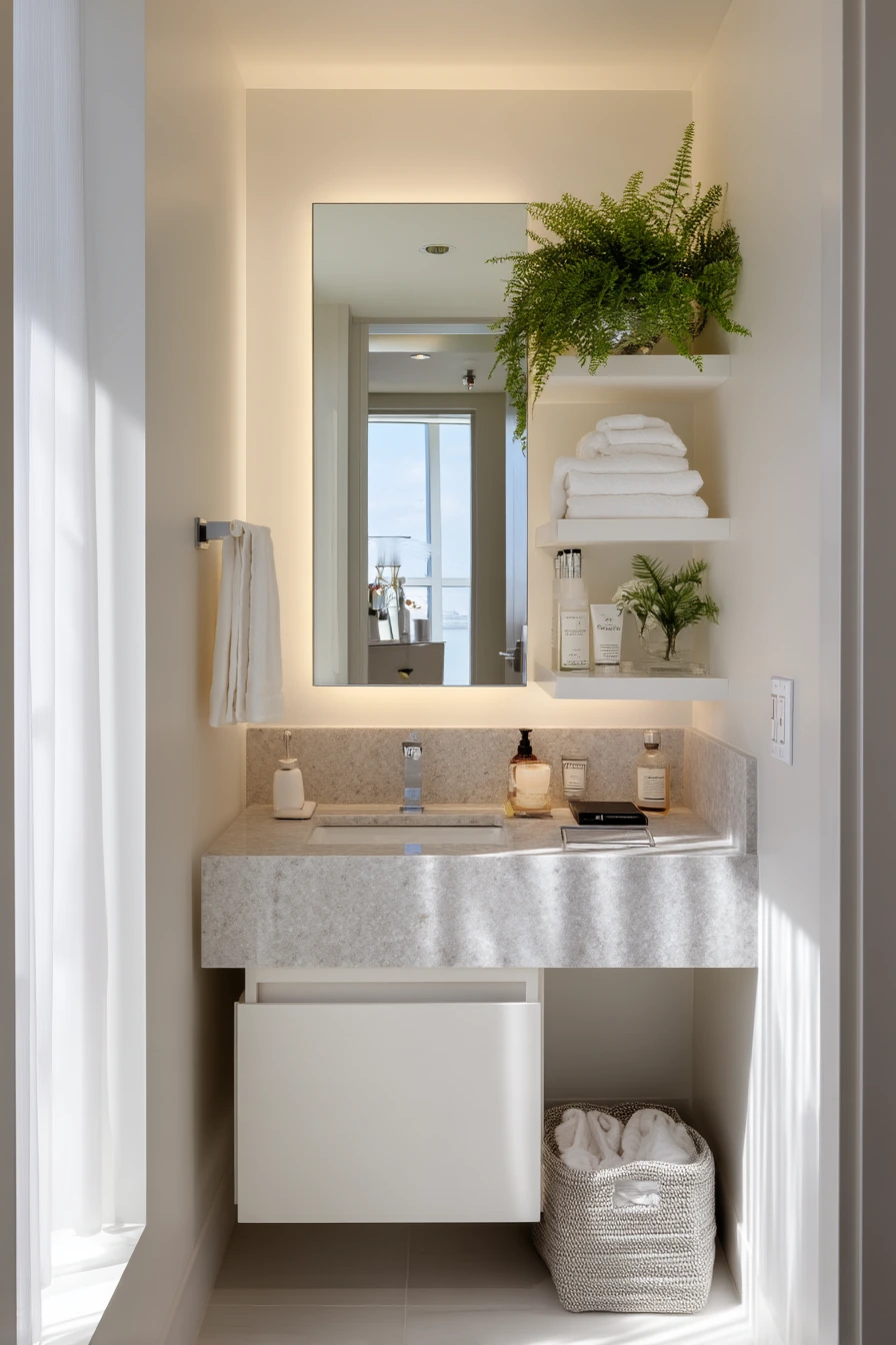 Compact Condo Bath with Smart Storage