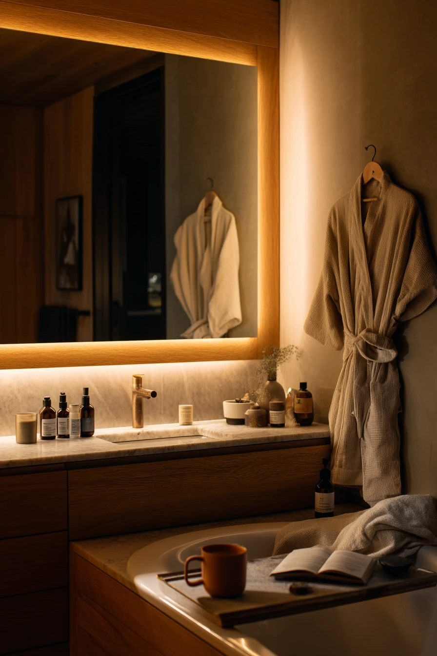 Evening Wind-Down in a Real Primary Bath