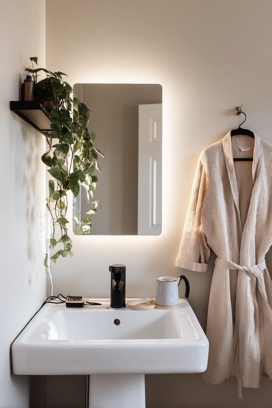 Rental-Friendly LED Mirror Upgrade