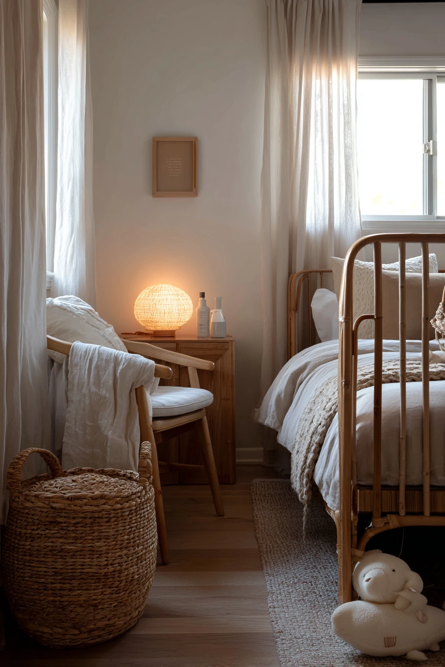 Bamboo Bedroom for a New Parent Night Routine