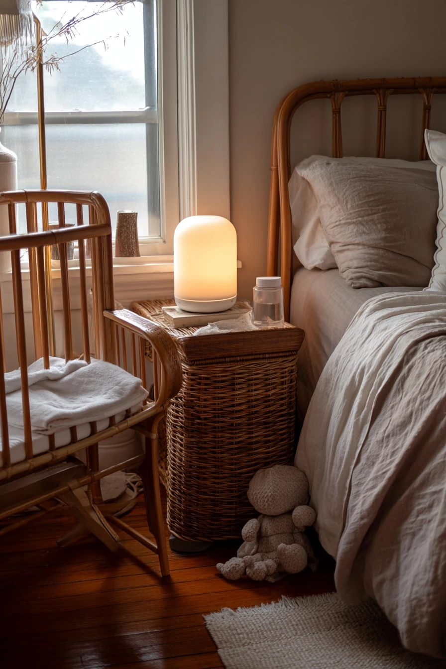 Bamboo Bedroom for a New Parent Night Routine