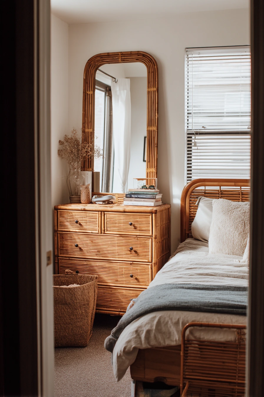 Budget Bamboo Bedroom With Thrifted Finds