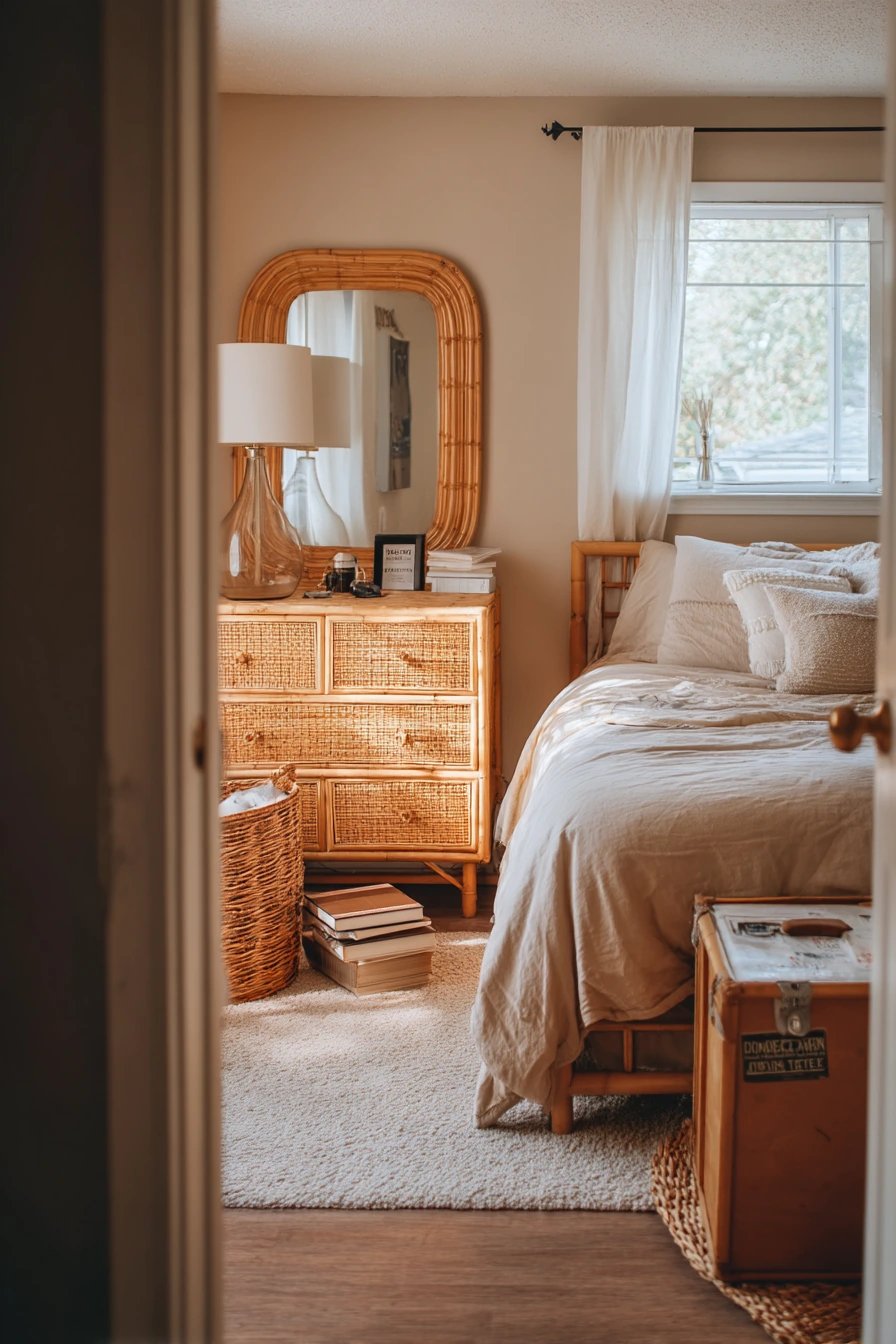 Budget Bamboo Bedroom With Thrifted Finds