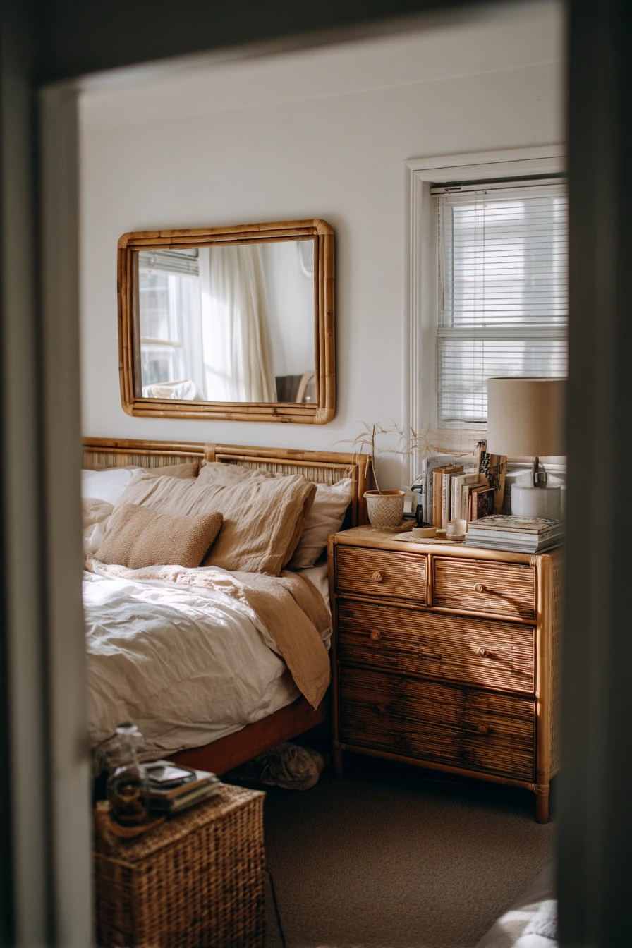 Budget Bamboo Bedroom With Thrifted Finds