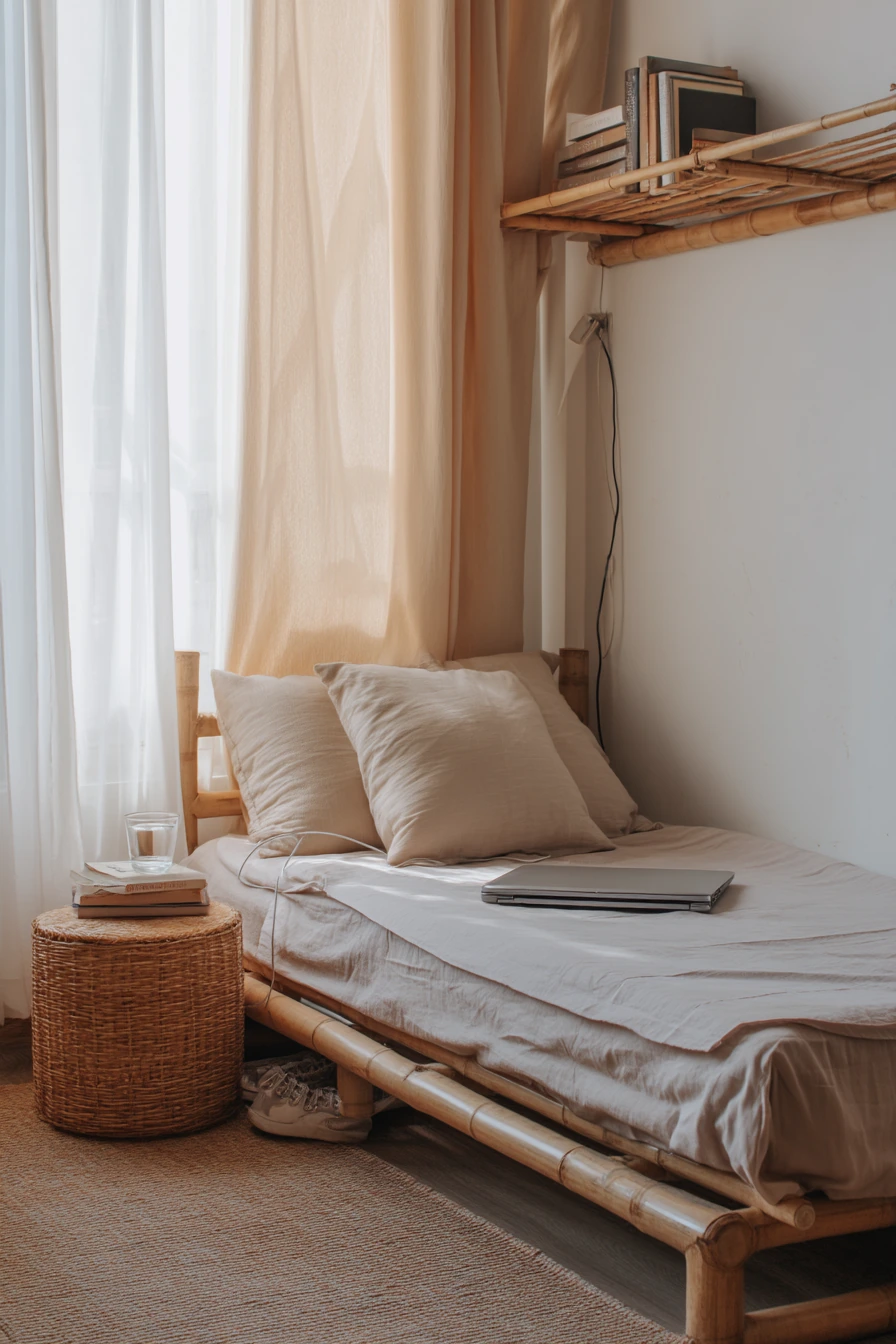 Small Bedroom Bamboo Ideas for a Studio Apartment