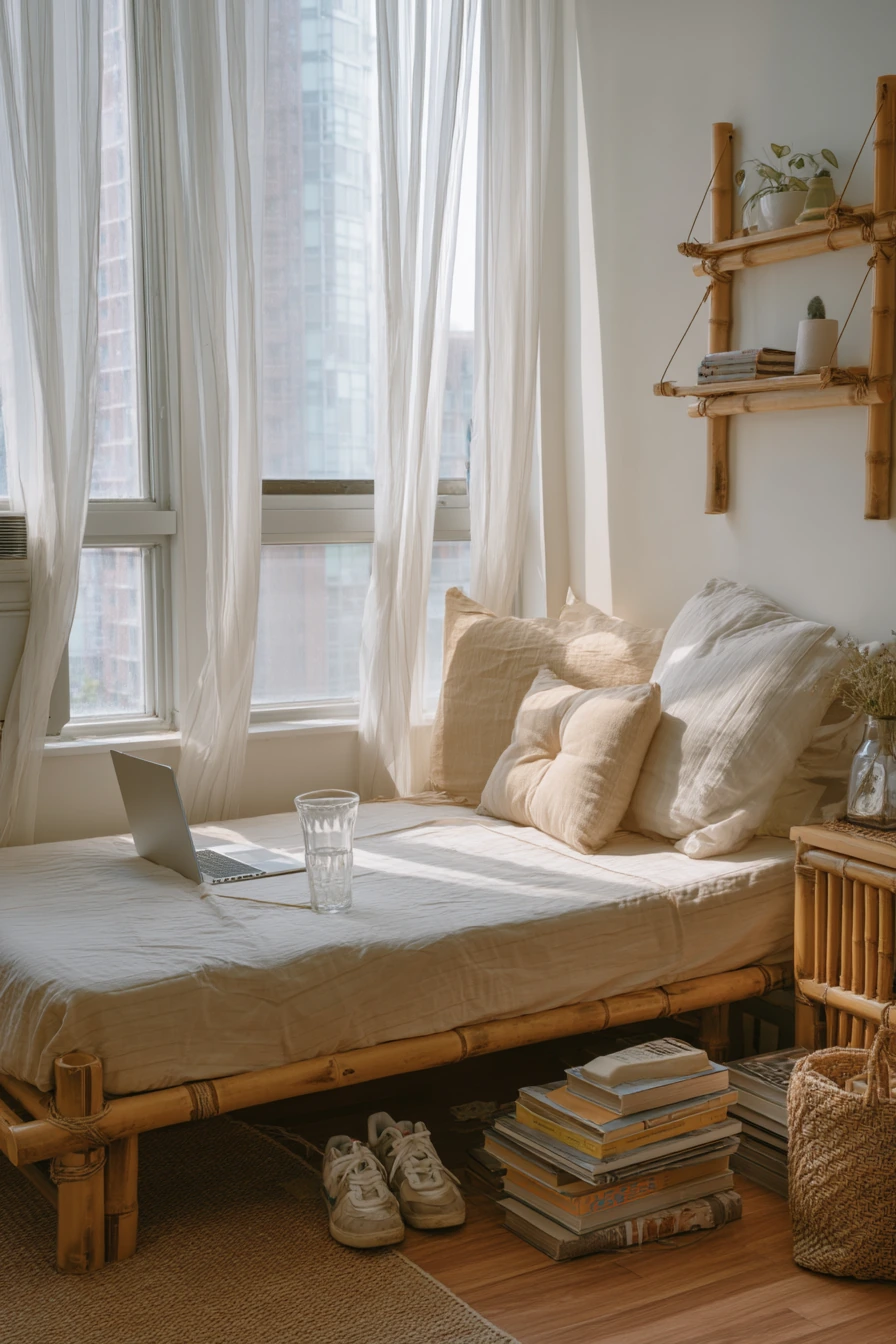 Small Bedroom Bamboo Ideas for a Studio Apartment