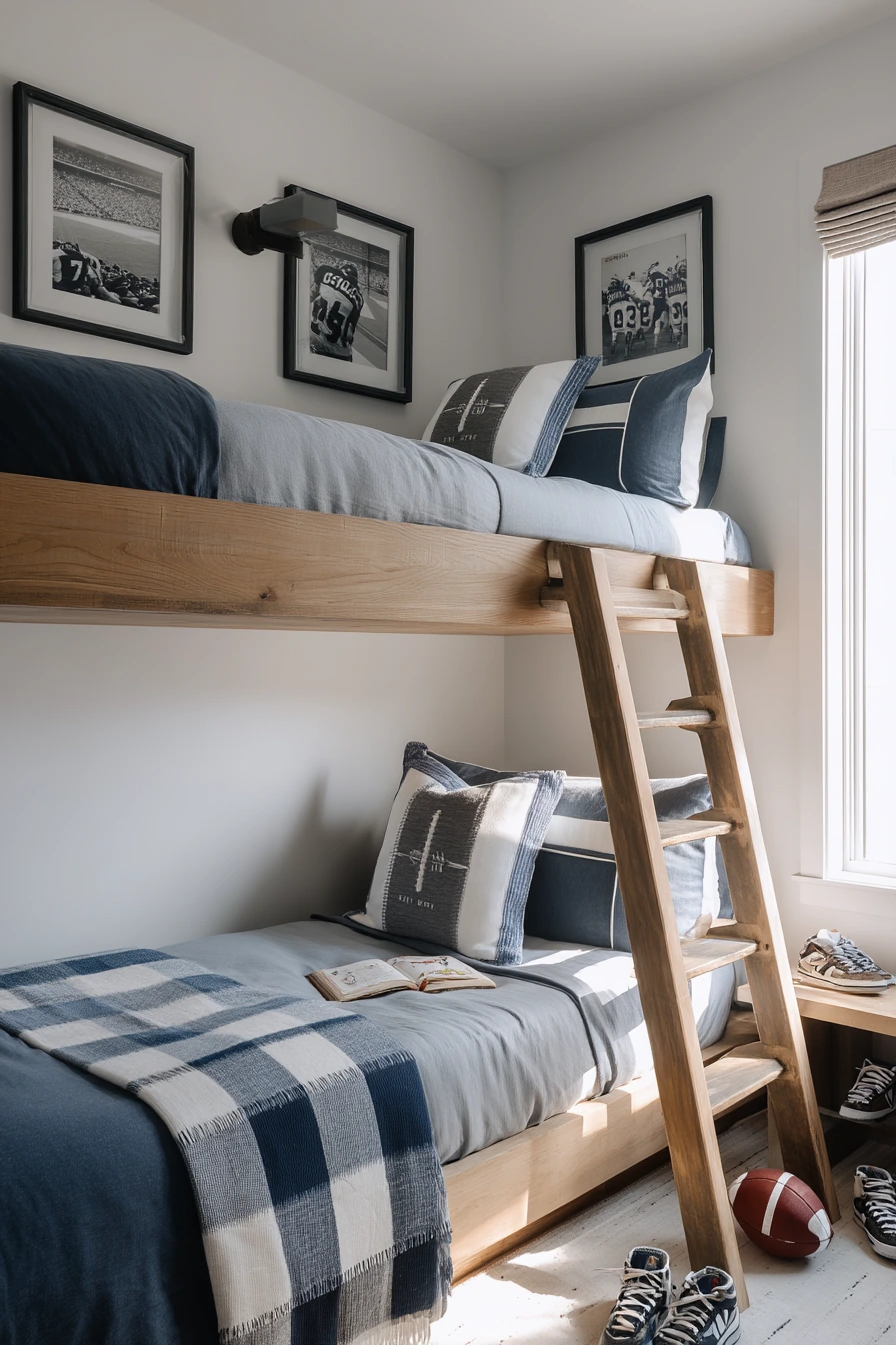 Shared Sibling Baseball Bunks