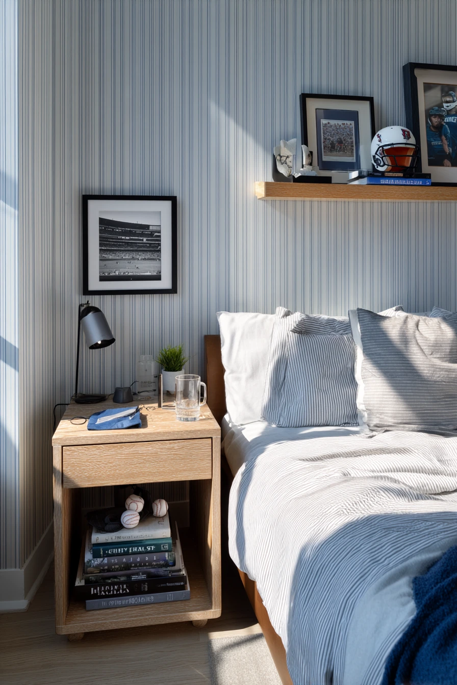 Renter-Friendly Baseball Accent Wall