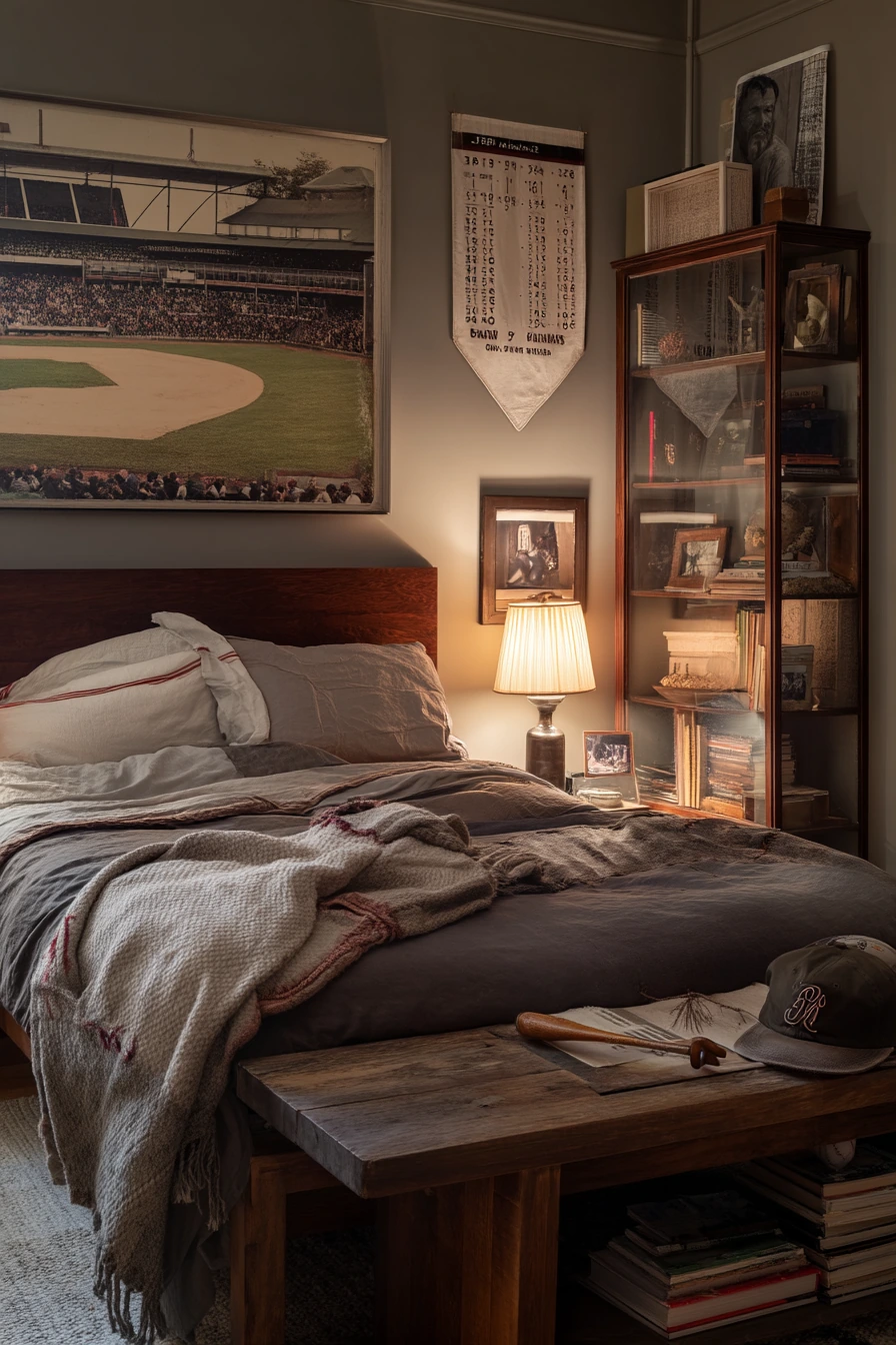 Vintage Baseball Collector Room