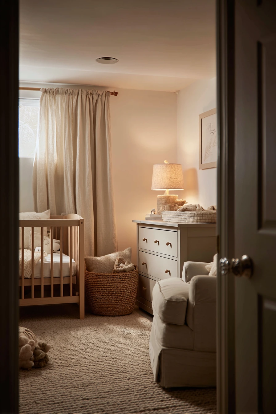 Basement Nursery Sleep Space