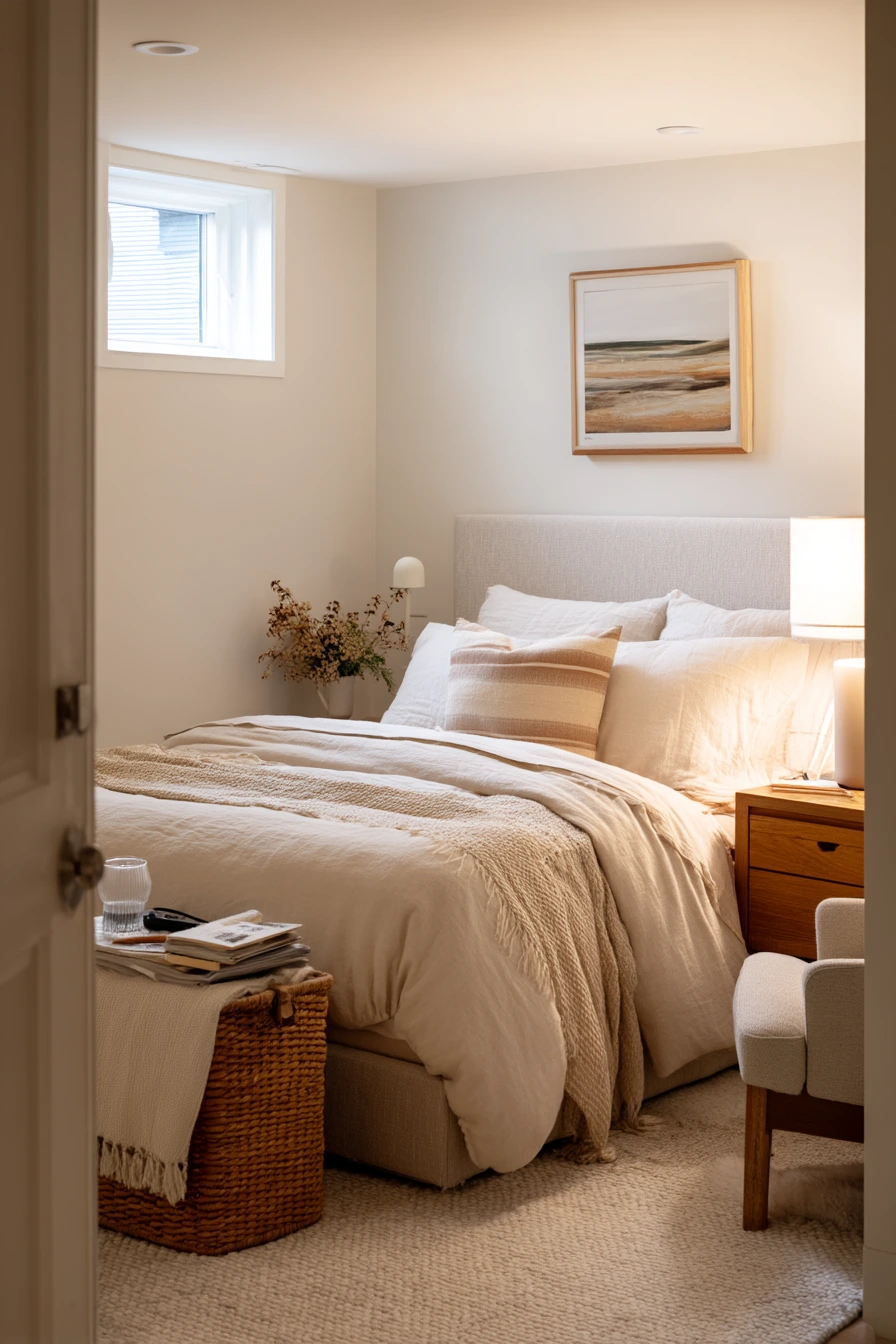 Small Basement Guest Bedroom