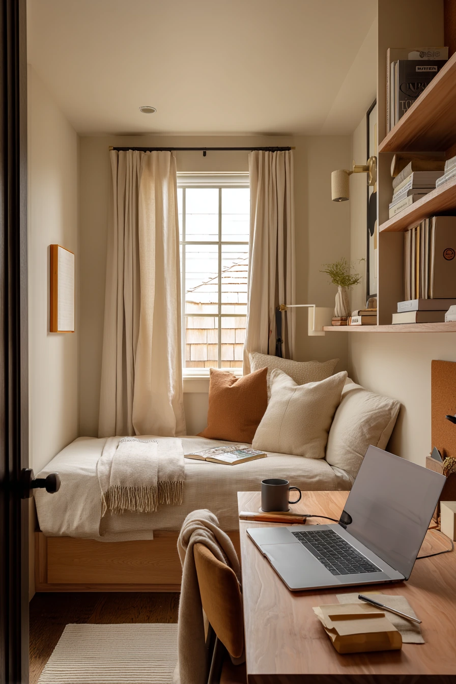 Cozy Basement Bedroom with Home Office