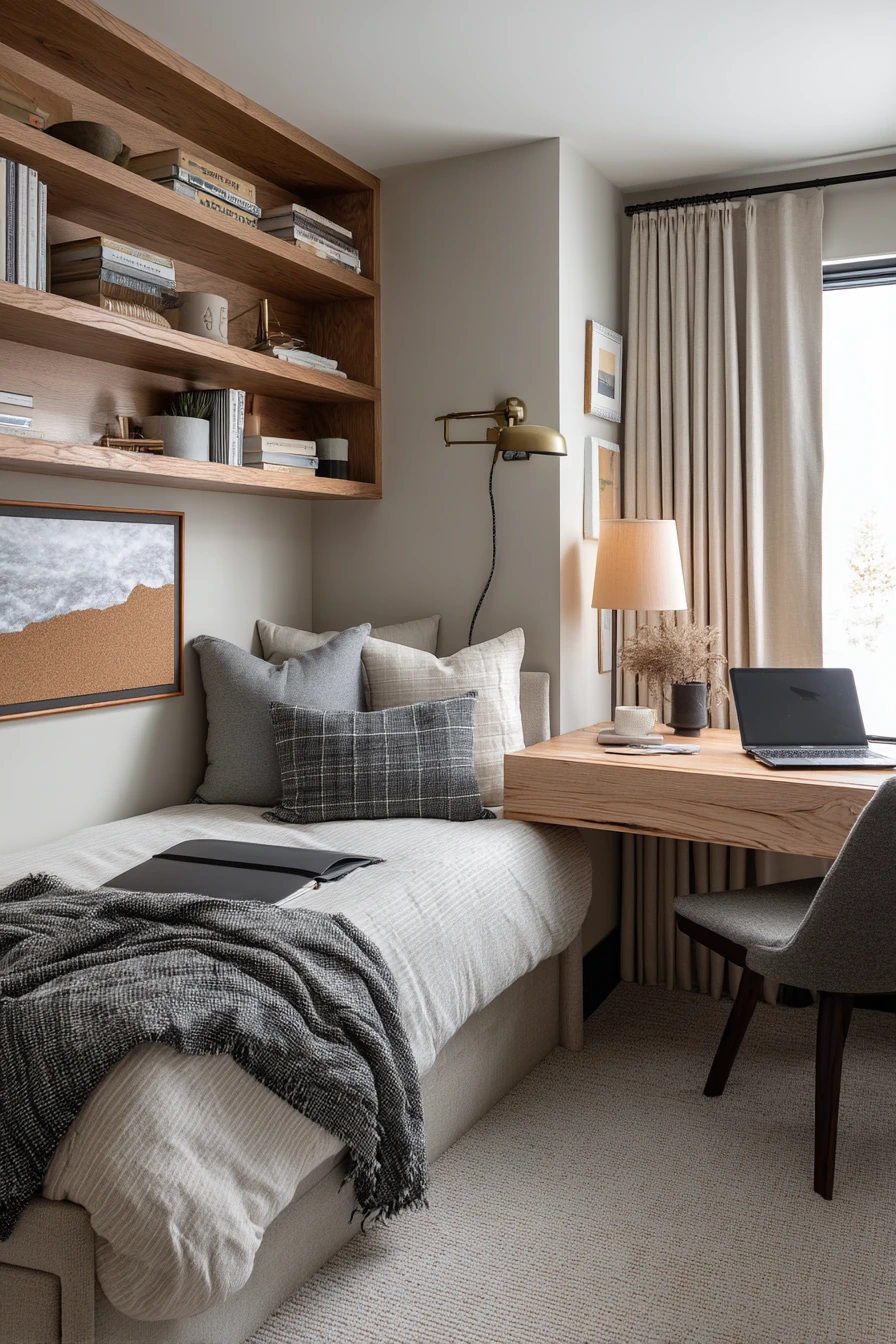 Cozy Basement Bedroom with Home Office